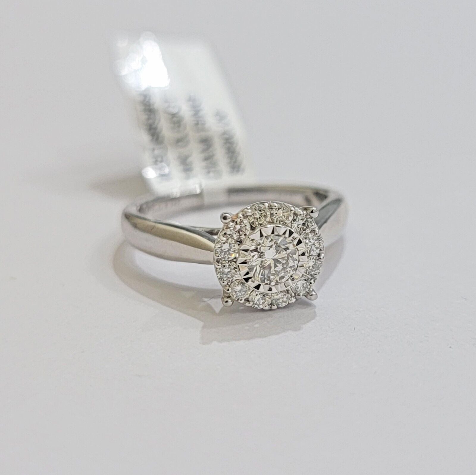 14k Yellow Gold Ladies Diamond Ring Wedding Engagement Women Solid Band REAL - GoldenlinQ